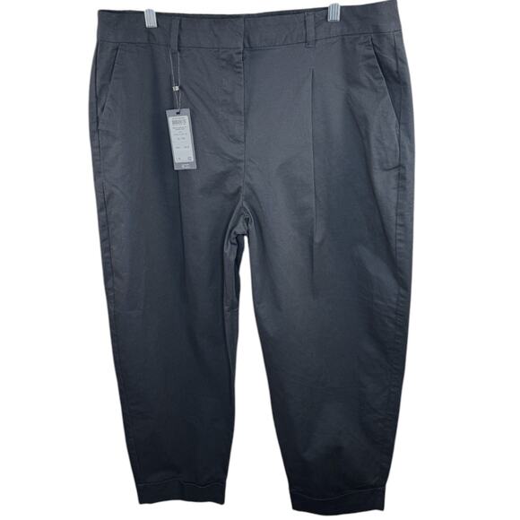 Vera Moda Womens XL "32 Black Barrel Pants Rolled Cuffs NWT Business Casual - Picture 1 of 13